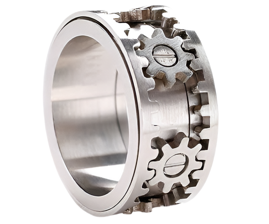 Industrial Gear Spinner Ring by Zeit & Co